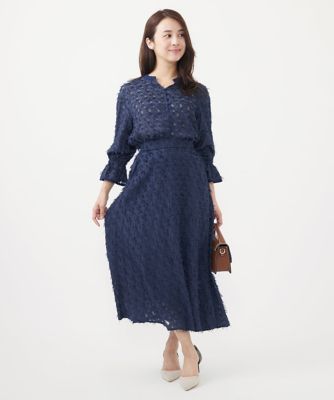 小さいサイズ】フリンジカットジャガードフレアスカート／洗える | MK