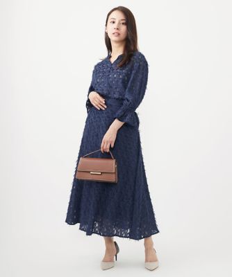 小さいサイズ】フリンジカットジャガードフレアスカート／洗える | MK