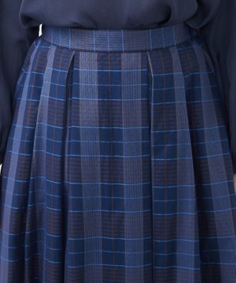 小さいサイズ】シアードビーチェックフレアスカート／洗える | MK