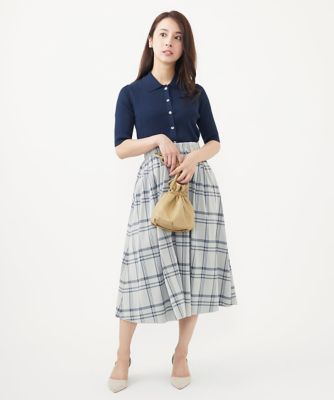 小さいサイズ】リバーシブルチェックスカート／2way仕様／洗える