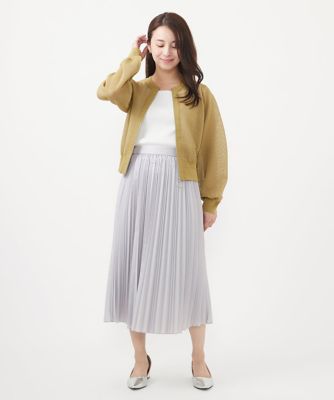 小さいサイズ】レザー調ランダムプリーツスカート／洗える | MK MICHEL