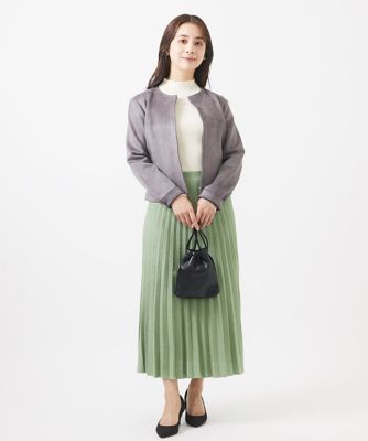 【小さいサイズ】フェイクスウェードショートブルゾン／洗える