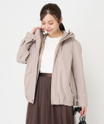 ＜MK MICHEL KLEIN（Women/小さいサイズ）＞【小さいサイズ】ダウンライナー付きマルチｗａｙブルゾン／撥水加工