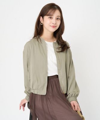 ＜MK MICHEL KLEIN（Women/小さいサイズ）＞【小さいサイズ】シボツイルＭＡ－１ブルゾン／洗える