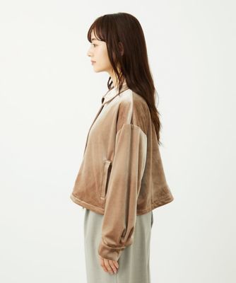 小さいサイズ】スノーベロア クロップドブルゾン／洗える | MK MICHEL