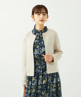 MK MICHEL KLEIN（Women/小さいサイズ）/エムケーミッシェルクラン フェイクスウェードショートブルゾン/洗える 82ベージュ コート・ジャケット【三越伊勢丹/公式】