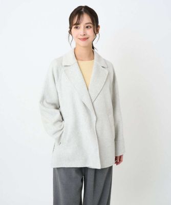 ＜MK MICHEL KLEIN（Women/小さいサイズ）＞【小さいサイズ】スムースリバー　ミドル丈コート