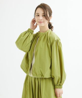 ＜MK MICHEL KLEIN（Women/小さいサイズ）＞【小さいサイズ】ノーカラーナイロンブルゾン／洗える