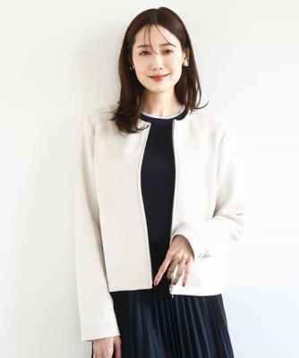 ＜MK MICHEL KLEIN（Women/小さいサイズ）＞【小さいサイズ】フェイクスウェードショートブルゾン／洗える