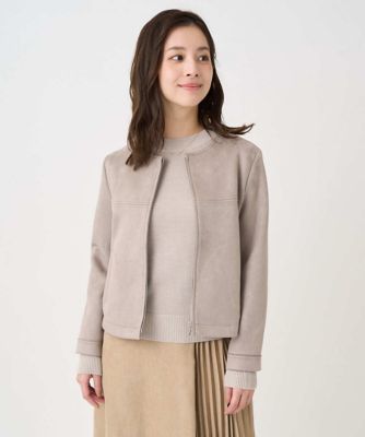 ☆ミ 小さいサイズ】フェイクスウェードショートブルゾン／洗える | MK