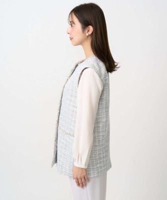 小さいサイズ】ツイードジレ／洗える | MK MICHEL KLEIN（Women/小さい