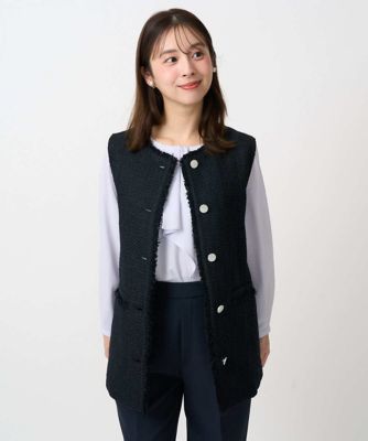 小さいサイズ】ツイードジレ／洗える | MK MICHEL KLEIN（Women/小さい