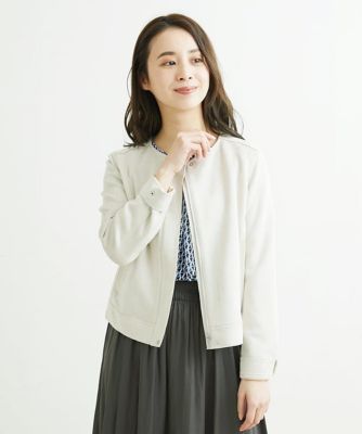【小さいサイズ】フェイクスウェードショートブルゾン／洗える