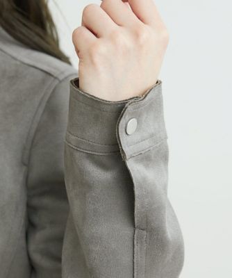 【小さいサイズ】フェイクスウェードショートブルゾン／洗える