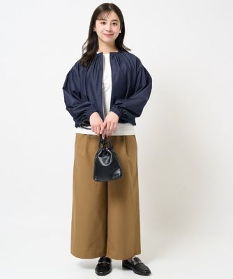 小さいサイズ】デニムライクノーカラーブルゾン／洗える | MK MICHEL