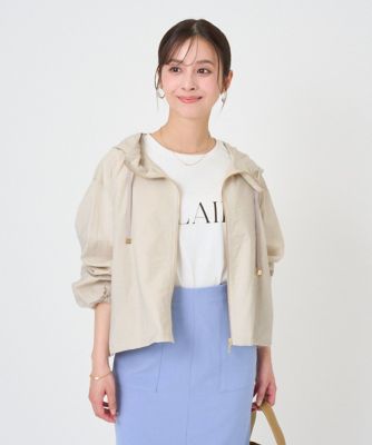 ＜MK MICHEL KLEIN（Women/小さいサイズ）＞【小さいサイズ】［洗える］フーデットライトブルゾン