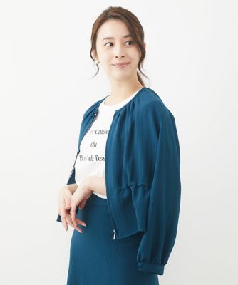 小さいサイズ】ボリュームスリーブショート丈ブルゾン／洗える