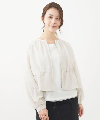 小さいサイズ】ボリュームスリーブショート丈ブルゾン／洗える