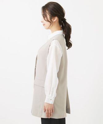 【小さいサイズ】ノーカラージレベスト／ＵＶカット／接触冷感／セットアップ対応／洗える