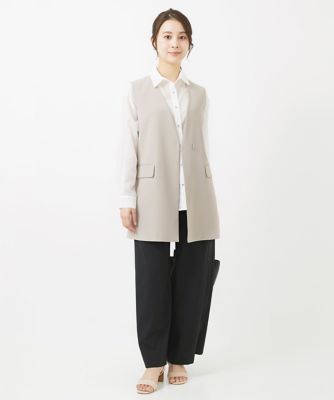 【小さいサイズ】ノーカラージレベスト／ＵＶカット／接触冷感／セットアップ対応／洗える