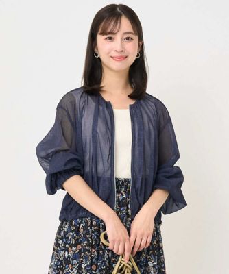 ＜MK MICHEL KLEIN（Women/小さいサイズ）＞【小さいサイズ】デニム調シアーブルゾン／洗濯機で洗える