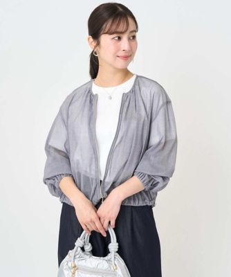 小さいサイズ】デニム調シアーブルゾン／洗濯機で洗える | MK MICHEL