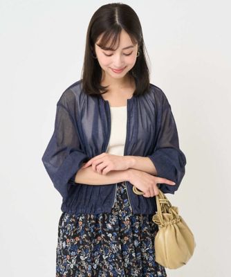 小さいサイズ】デニム調シアーブルゾン／洗濯機で洗える | MK MICHEL