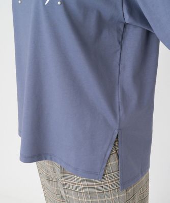 【小さいサイズ】発泡ロゴコットンロンＴカットソー／洗える