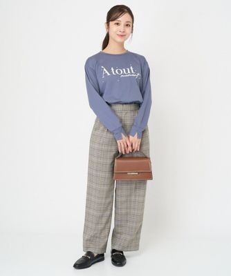 【小さいサイズ】発泡ロゴコットンロンＴカットソー／洗える