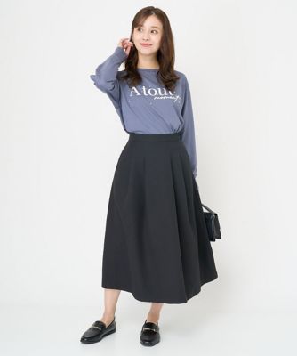 【小さいサイズ】発泡ロゴコットンロンＴカットソー／洗える