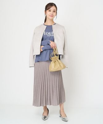 【小さいサイズ】発泡ロゴコットンロンＴカットソー／洗える