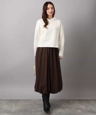 小さいサイズ】袖口チュールデザイン インナーカットソー／洗濯機で