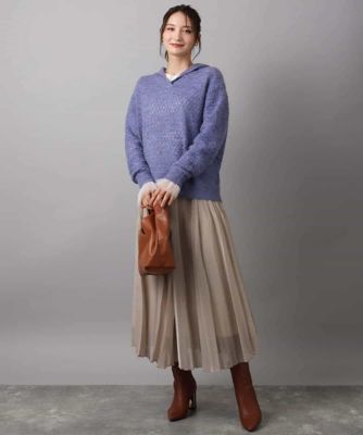 小さいサイズ】袖口チュールデザイン インナーカットソー／洗濯機で