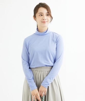 MK MICHEL KLEIN（Women/小さいサイズ）/エムケーミッシェルクラン 【小さいサイズ】シアーハイネックカットソー/洗える