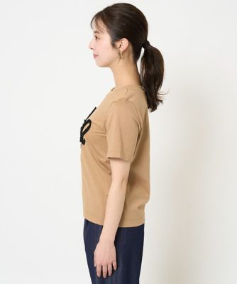 【小さいサイズ】フリンジ刺繍ロゴＴシャツ／洗える