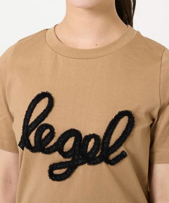【小さいサイズ】フリンジ刺繍ロゴＴシャツ／洗える