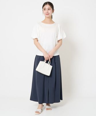 【小さいサイズ】バルーンスリーブカットソー／接触冷感／洗える