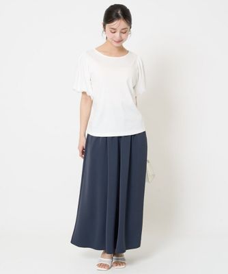 【小さいサイズ】バルーンスリーブカットソー／接触冷感／洗える