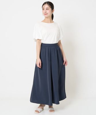 【小さいサイズ】バルーンスリーブカットソー／接触冷感／洗える