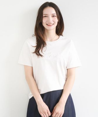 小さいサイズ】ビーズ刺繍ロゴTシャツ／洗える | MK MICHEL KLEIN