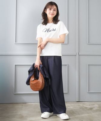小さいサイズ】ビーズ刺繍ロゴTシャツ／洗える | MK MICHEL KLEIN