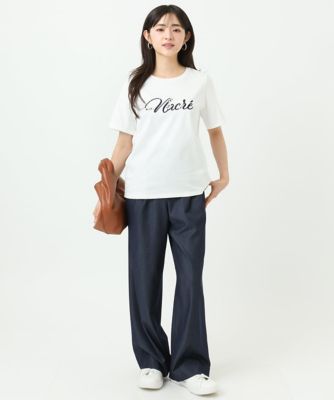 小さいサイズ】ビーズ刺繍ロゴTシャツ／洗える | MK MICHEL KLEIN