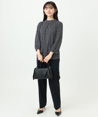 小さいサイズ】幾何柄ジャージーカットソー／洗濯機で洗える | MK