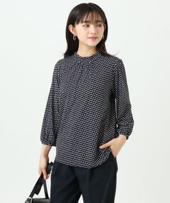 小さいサイズ】幾何柄ジャージーカットソー／洗濯機で洗える | MK