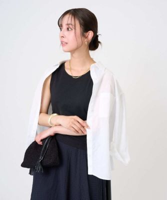 ＜MK MICHEL KLEIN（Women/小さいサイズ）＞【小さいサイズ】ラメタンクトップ／ＵＶカット／洗濯機で洗える