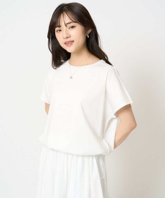MK MICHEL KLEIN（Women/小さいサイズ）/エムケーミッシェルクラン 【小さいサイズ】裾ドロストデザインカットソー/接触冷感/洗える