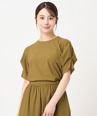 【小さいサイズ】タックスリーブカットソー／接触冷感／速乾／洗える