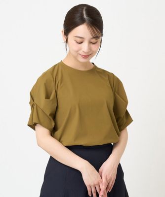 【小さいサイズ】タックスリーブカットソー／接触冷感／速乾／洗える