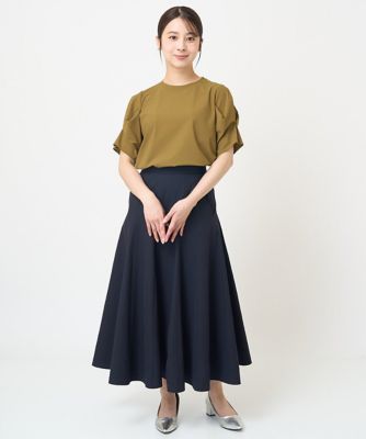 【小さいサイズ】タックスリーブカットソー／接触冷感／速乾／洗える