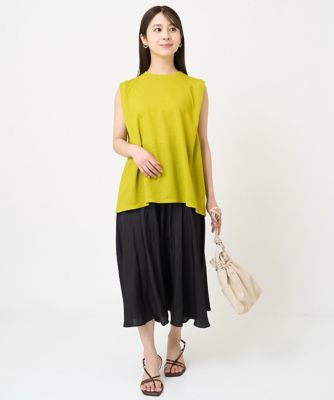 【小さいサイズ】ふくれカットジャガード テントラインシルエットカットソー/洗える 小さいサイズ】ふくれカットジャガード テントラインシルエット